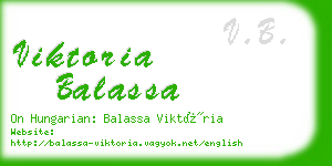 viktoria balassa business card